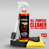 Carraze All Purpose Cleaner 500ml+Detailing Brush+Microfiber Towel 650GSM (40x40cm)