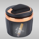 Ceramics Car Ashtray with LED Light (Golden)