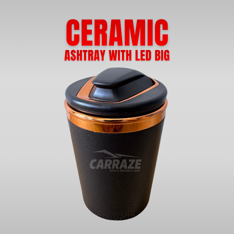 Ceramics Car Ashtray with LED Light - Large