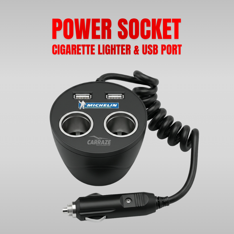 High Quality Cigarette Lighter Power Socket | 2 USB Socket