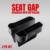 Seat Gap Organizer With Cup Holder 2 Pc Set