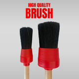 Wooden Soft Detailing Brush Pack of 3 for Car Interior | Carraze
