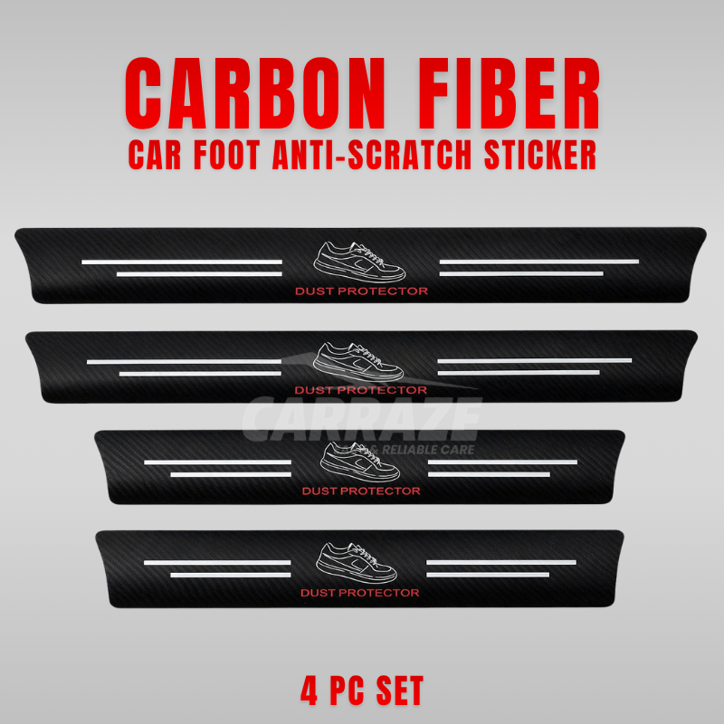 Carbon Fiber Car Foot Anti Scratch Sticker