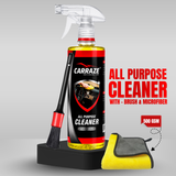 Carraze All Purpose Cleaner 500ml+Detailing Brush+Microfiber Towel 500GSM (40x40cm)