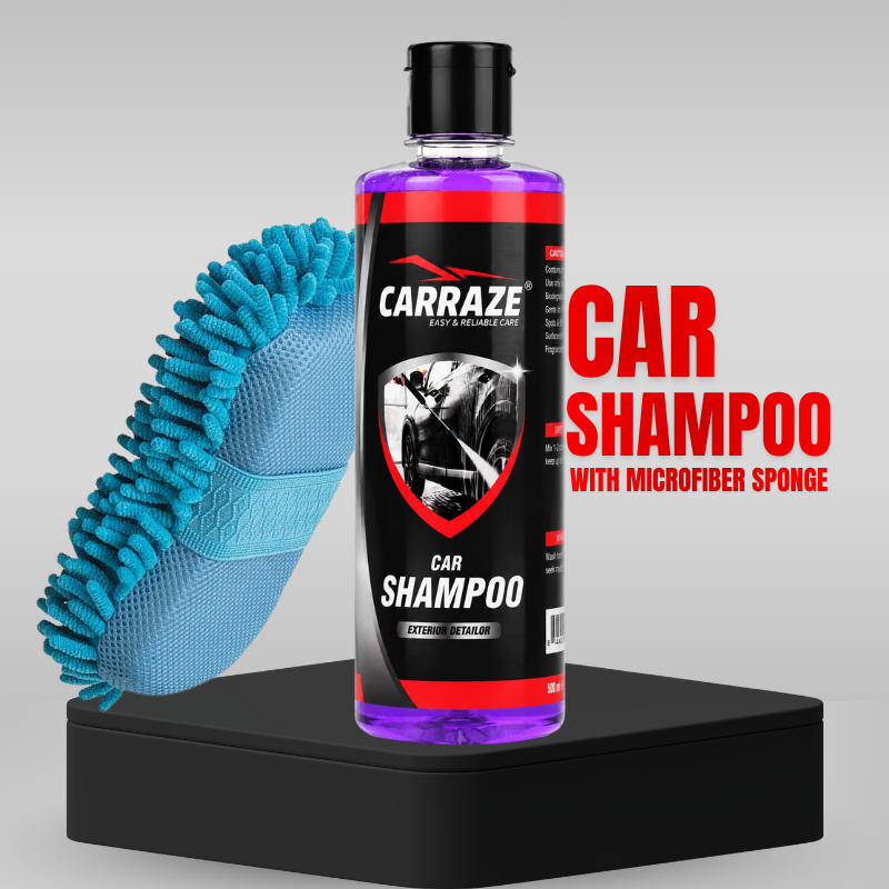 Carraze Car Shampoo With Microfiber Sponge