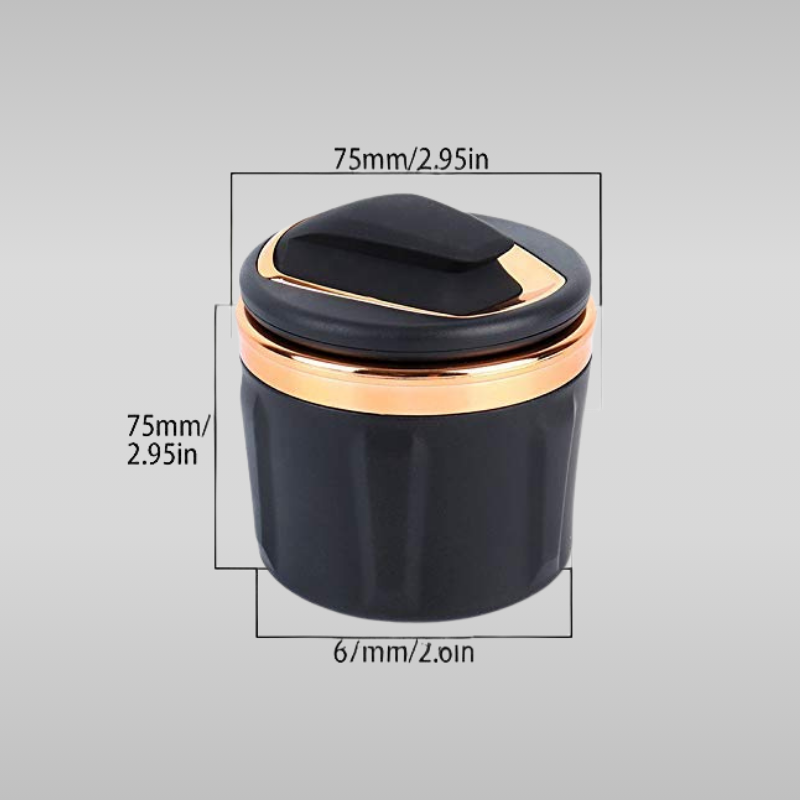 Ceramics Car Ashtray with LED Light (Golden)