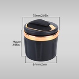 Ceramics Car Ashtray with LED Light (Golden)