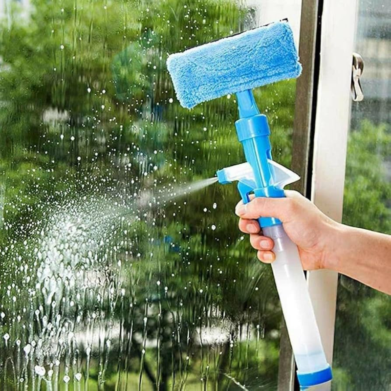 Car Multifunctional Water Spray Window Cleaner Screen Wiper with Microfiber Head