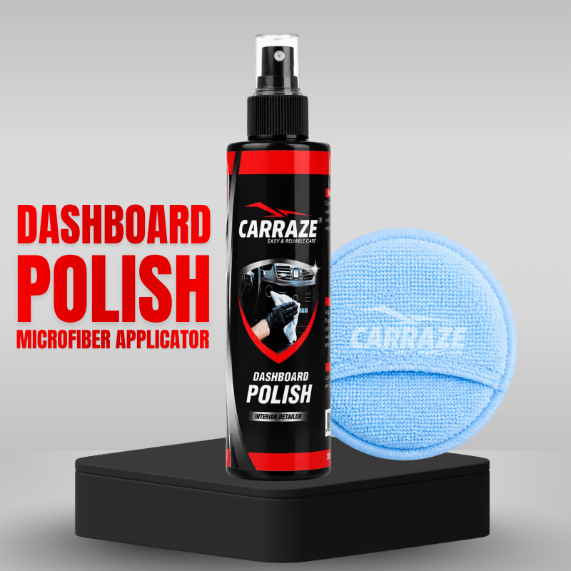 Carraze Dashboard Polish 250ml With Microfiber Applicator Pad