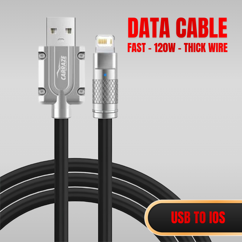 Data Cable USB To IOS | Fast | 120W | Thick Wire