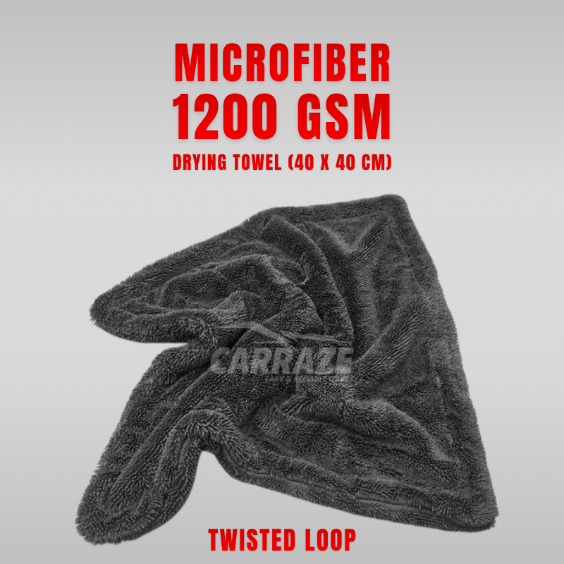 Microfiber Cloth 1200 GSM Drying Towel | Twisted Loop