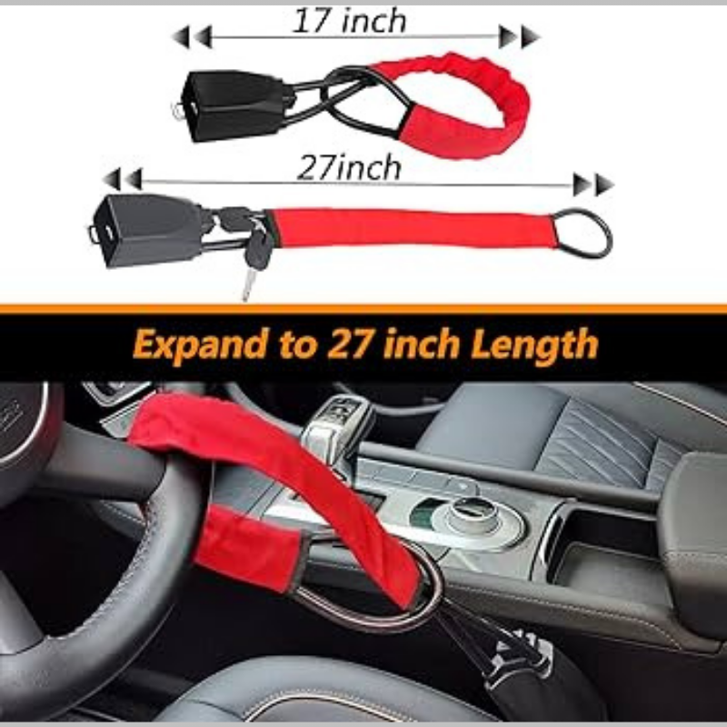 Durable Steering Wheel Lock - Wire Lock