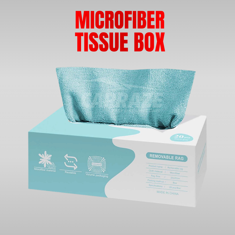 Removable Microfiber Towel Rags Box (20PCS)