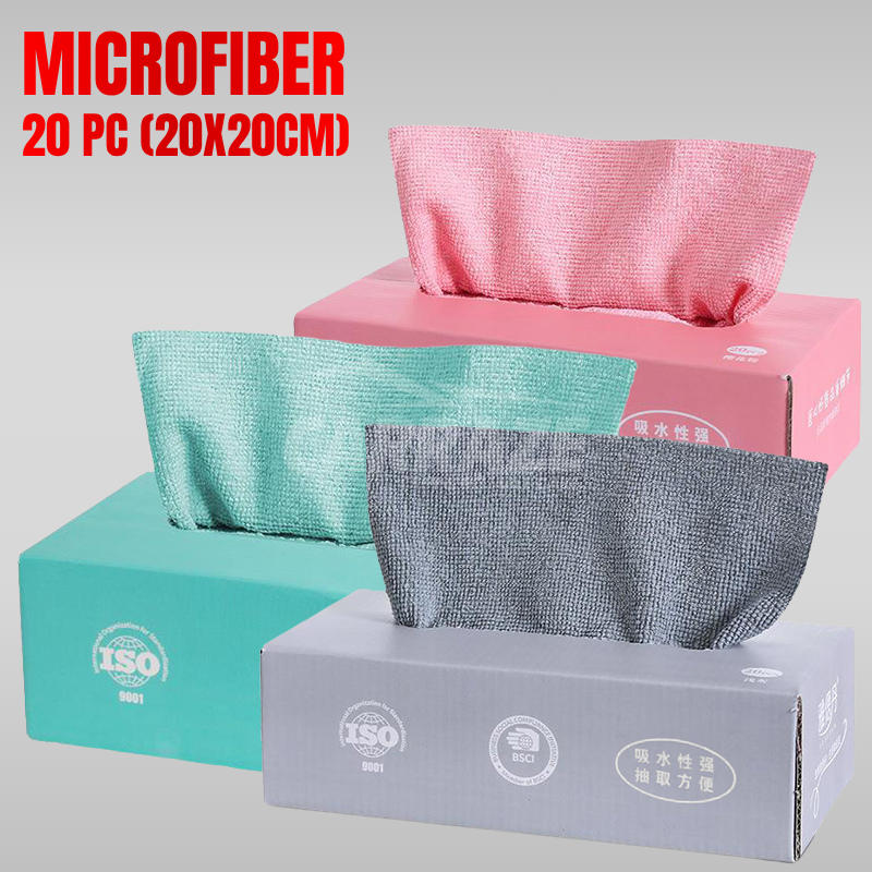Removable Microfiber Towel Rags Box (20PCS)