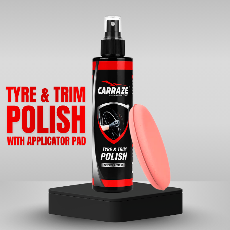 Carraze Tyre & Trim Polish 250ml + Applicator Pad