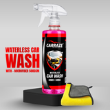 Carraze Waterless Car Wash + Microfiber Towel 500GSM (40x40cm)