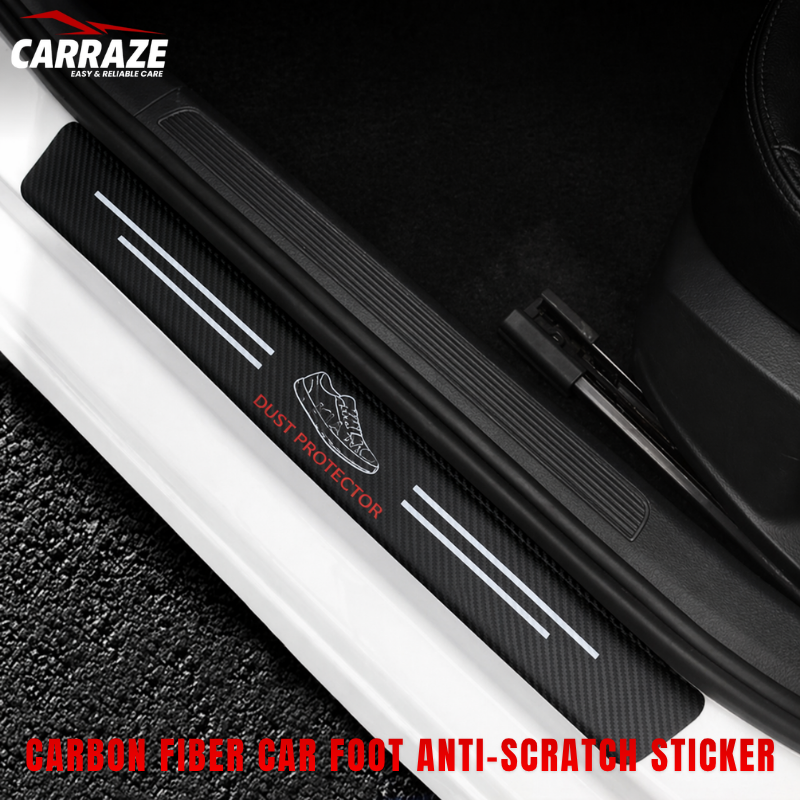 Carbon Fiber Car Foot Anti Scratch Sticker