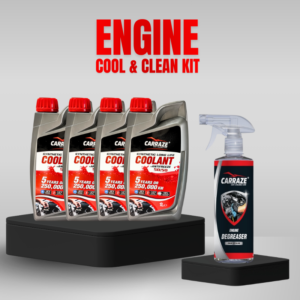 Carraze Long Life Red Coolant 50/50 (4 Liter) + Engine Degreaser