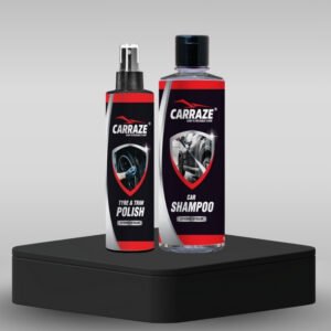 Carraze Tyre & Trim Polish with Carraze Car Shampoo – Complete car shine and cleaning combo