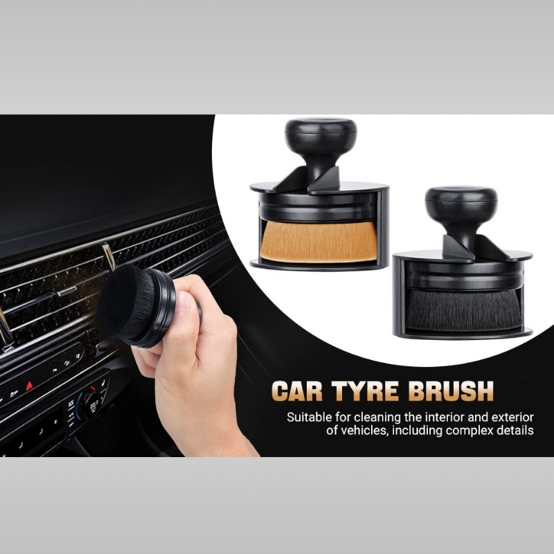 Round Car Tyre & Trim Dressing Applicator Brush - Image 3