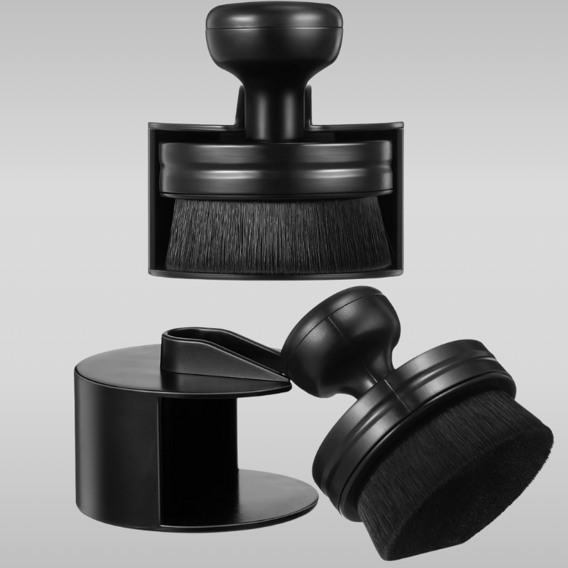 Round Car Tyre & Trim Dressing Applicator Brush - Image 2