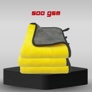 Set of 3 thick microfiber towels 500 GSM 40x40cm for professional car care cleaning