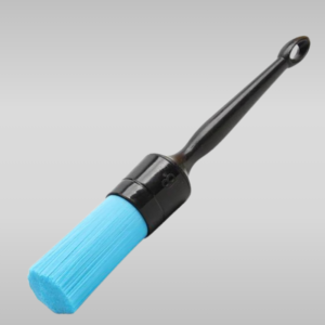 Blue chemical resistant detailing brush for safe car interior and exterior cleaning