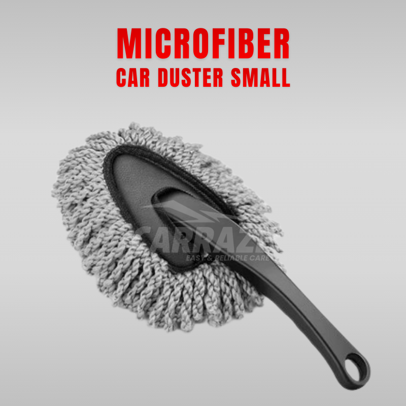 Microfiber Car Duster Small cleaning car dashboard and exterior surfaces, safe on paint, reusable and durable