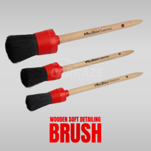 Wooden Soft Detailing Brush Pack of 3 for Car Interior | Carraze